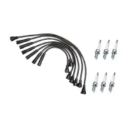 Bosch Ignition Leads +6 Denso Iridium Power Spark Plugs for Nissan Patrol MQ 160