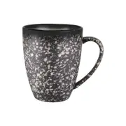 Maxwell & Williams 400 ml Caviar Porcelain Granite Coupe Mug - Black/White