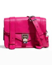Beautiful! Proenza Schouler PS1 Mini Luxe Leather Satchel Bag Fuchsia