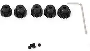 48P Pinion Gear Set High Strength Metal 22T 23T 24T 25T 26T RC Car Upgrade Accessory for Hobby RC Car Model 1/10 ECX 2WD Black