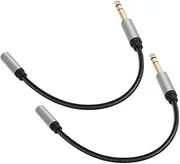Hoement 2pcs Audio Extension Cable to Female Aux Cord for Sound Transmission Lightweight and Portable Audio Conversion Cables for Theater and Stage Performance