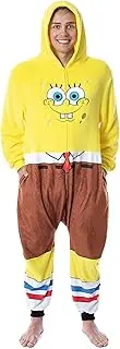 [INTIMO] Nickelodeon Mens' SpongeBob SquarePants Character Union Suit Costume Sleep Pajama