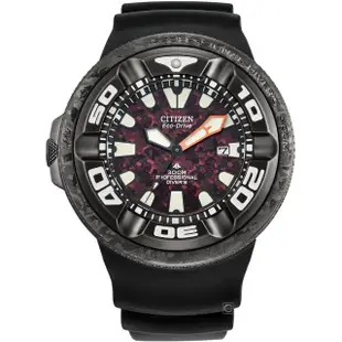 【CITIZEN 星辰】紅蓮哥吉拉 哥斯拉 限量聯名錶 PROMASTER 光動能 300米潛水手錶(BJ8059-03Z)
