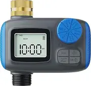 Smartale Sprinkler Timer, Programmable Hose Timers for Watering with Brass Swivel, Digital Irrigation Controller System with Rain Delay/Manual Mode/Automatic Watering for Outdoor Garden Yard Lawn