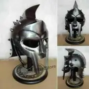 Gladiator Maximus Medieval Armor Helmet Knight Spartan Helmet LARP Handmade