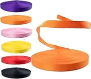 Rope & Cord Polyester Webbing – 1 in. Low Stretch Extra Stable Webbing for Cargo & Marine Use – Neon Orange, 50 Yards