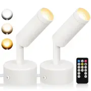 Dimmable LED Spot Lights Indoor, Remote Controlled with Timer, 3W Plug-in Up ...