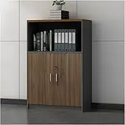 AZENHUA Filing Cabinet File Cabinet, Wood Lateral Filing Cabinet with Door, Printer Stand with Open Storage Shelves for Home Office Office Cabinet