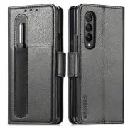 For Samsung Galaxy Z Fold4 5G Litchi Pattern Case With Pen And Card Slots - 4
