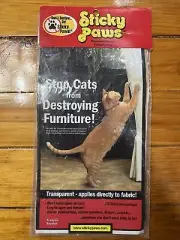 Sticky Paws, 24 Strips. Clear. Protect Furniture From Cat Scratching- NEW