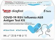 Cellife COVID-19/RSV/Flu A&B Antigen Test Kit | 15-Min Rapid Results | 3-in-1 Detection for Early Screening | 5 Pack (5 Tests)