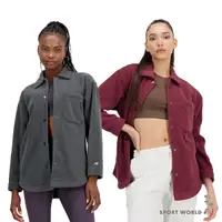 在飛比找Yahoo奇摩購物中心優惠-New Balance 襯衫外套 女裝 刷毛 美版 灰黑/酒