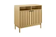 Sarantino Eleni 2-Door Sideboard Buffet Hallway Cabinet Storage Console Cupboard in Natural