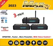 3-Pack MAXTV GOLD PRO 5G 4K Ultra-HD Box + ANDROID 9.1 (2023) UPDATED, POWERFUL