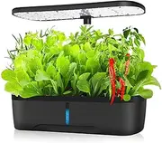 Hydroponics Growing System 12 Pods Indoor Herb Garden Kit with 20W LED Grow Light Automatic Timer Germination Kits 27cm Height Adjustable Smart Garden Planter for Home, Kitchen, Gardening