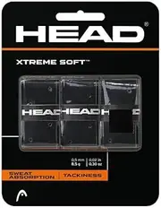 Head Xtreme Soft Racquet Overgrip Tennis Racket Grip Tape 3 Pack White, White, Pack US