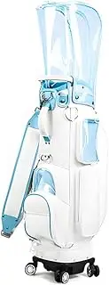 PP-Kic Wheeled Golf Rack, Golf Cart Bag with Soft Cover, Ultra-Light Golf Club Storage Bag with Thickened Double Shoulder Straps, Suitable for Men and Women, Clubs, Courses