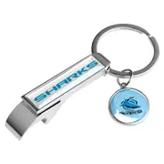 Cronulla Sharks NRL Metal Keyring Bottle opener with Pendant