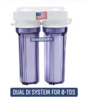 Dual DI Aquarium Reef Reverse Osmosis Water Filter Kit 0 - PPM Add On RO DI