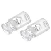 10pcs Plastic Spring Cord Locks Stopper (0.3") Single Hole Spring Toggle Stopper