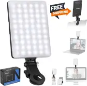 NEEWER Selfie Light with Front & Back Phone Clip, High Power 60 LED 2000mAh Rech