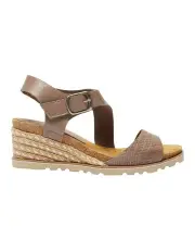 [Easy Steps] Theo Sandals in Taupe Leather