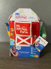 MS. Rachel's Sensory Learning Farm Soft Book Plush Cow Teether Mirror NEW