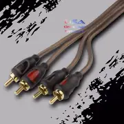 2PC 1.5 FT CAR AUDIO RCA INTERCONNECT COPPER ULTRA FLEXIBLE CABLE HOME MARINE US