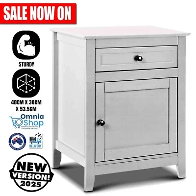 Bedside Tables Artiss Big Storage Drawers Cabinet Nightstand Lamp Chest White