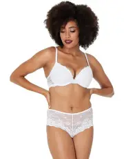 [Pleasure State] My Fit Lace Brazilian Brief in White