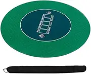 TX GIRL Texas Hold'em Poker Layout Casino Poker Rubber Table Cloth Round Table Mat Top Blackjack Layout Green 120cm (Size : 120cm)