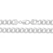 Girls Sterling Silver 11mm Curb Chain Necklace