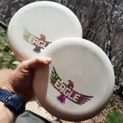 Discmania D-line P2 Flex 2 Eagle Stamp OOP Matching Pair(2) White w/Silver Foil
