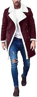 [Generic] Ski Coats for Men Men Winter Warm Coat Jackets Turndown Neck Softshell Jacket for Windproof Soft Coat Jacket Button Pocket Jacket Big and Tall Mens Jacket