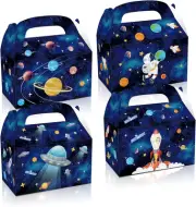 Yamibobo Outer Space Party Favor Treat Boxes 24 Pack, Planet Galaxy Party Goo...