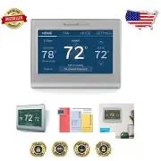 Smart Color Wi-Fi Thermostat with Touchscreen Control - Energy Saver, Silver ...