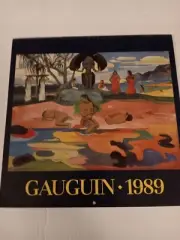 Paul Gauguin 11.75" x 11.75" Wall Calendar Dated For Year 1989 Vintage