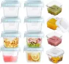 12 Pack Small Glass Food Containers, 6Oz Mini Meal Prep Containers with Lids, Ai