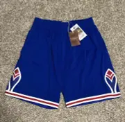Atlanta Braves Mitchell & Ness Royal Blue Mesh Team ID Shorts Cooperstown Mens M