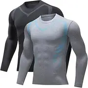 [Generic] Vitrumite Compression Shirts, Vitrumite Long Sleeve Compression Shirts for Men, Quick-Drying Sports Top