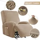 Velvet Fabric Recliner Chair Cover Lazy Boy Sofa Cover Elastic Armchair Cover