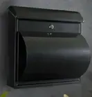 Sandleford JUPITOR WALL MOUNTED LETTERBOX WITH PAPER HOLDER 360x370x100mm Black