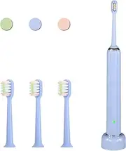 Q-Gleam QM2 Electric Toothbrush Rechargeable Toothbrush with r 4 Modes 3 Brush Heads for Adults Multicolor39 One Size