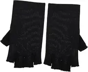 [Healeved] 1 Pair UV Blocking Gloves for Nails Fingerless UV Protection Gloves for Gel Manicures Comfortable Half Finger Design for Outdoor Sports Nail Care Reliable for Hands
