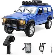 Fistone 1:12 Scale Remote Control Car, RC Rock Crawler, 2.4Ghz 4WD Off-Road Remote Control Truck with LED Light, All Terrains Climbing Vehicle, Waterproof Outdoor RC Car Kids Age 8-12 Adults Gifts