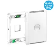 Clipsal Pro 1 Gang Switch Grid & Skin White