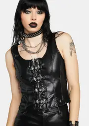 [Black Friday] Winona Vegan Leather Goth Corset
