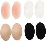 SHERCHPRY 4 Pairs Silicone Non-slip Shoulder Pads Non-slip Mat Textured Invisible, As Shown, 13x8x2.5cm
