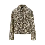 [JIL SANDER] JIL SANDER Leopard print coated linen jacket Woman 36 36 Multicolor