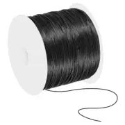 44Yard Flat Stretchy Bracelet String 0.8mm Elastic Beading Cord Black